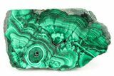 Flowery Polished Malachite Slab - DR Congo #266804-1